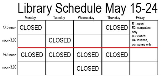 Library schedule