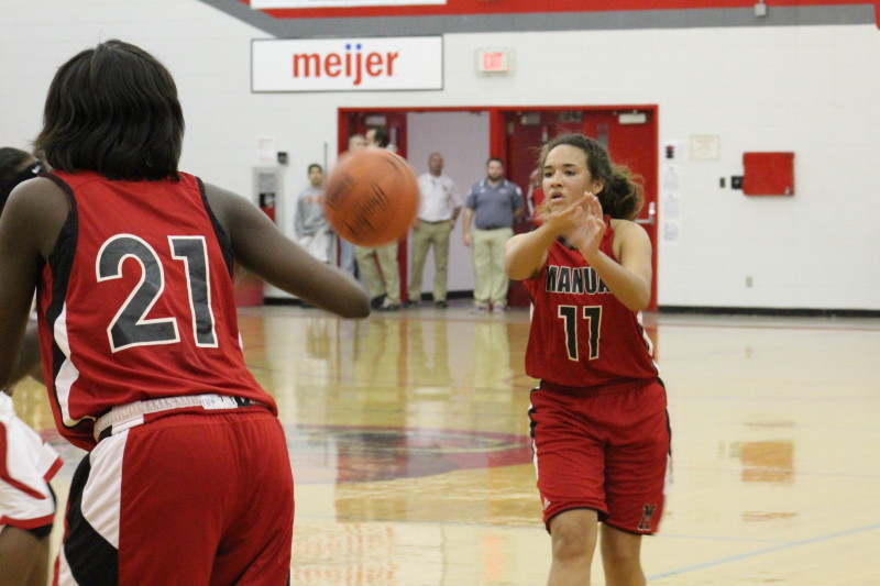 Crisp and unselfish passing played a major role in the Lady Crimsons' win over Waggener. Photo by Kate Hatter.