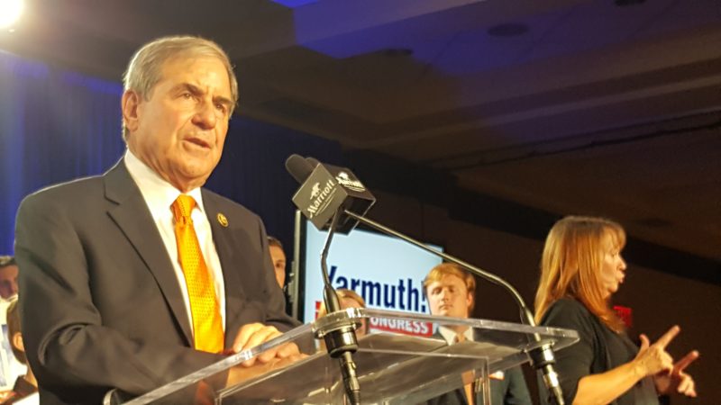 Yarmuth speaks to the crowd. Photo by Phoebe Monsour.