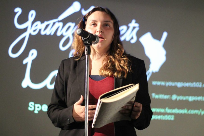 Young Poets of Louisville founder Mackenzie Berry will be one of the many Manual performers at the Speed opening. Photo by Josh Jean-Marie.